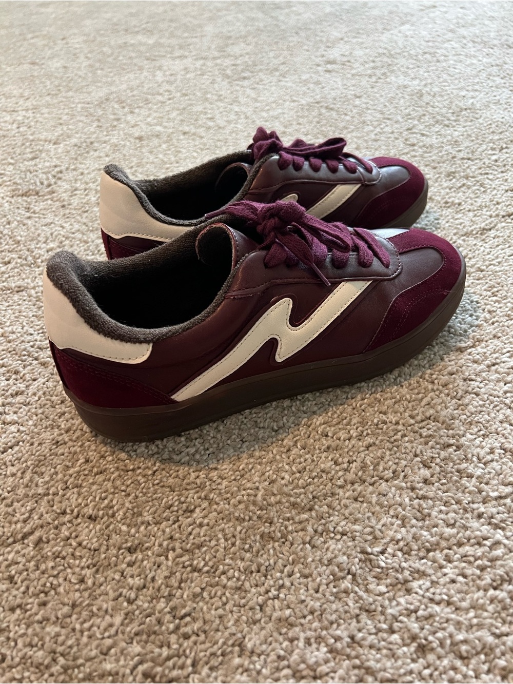 Madden Girl Burgundy Sneakers - Size 8